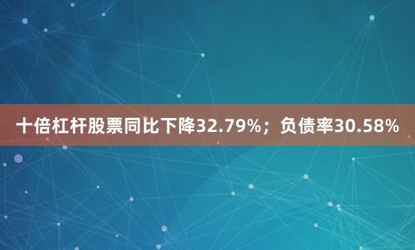 十倍杠杆股票同比下降32.79%；负债率30.58%